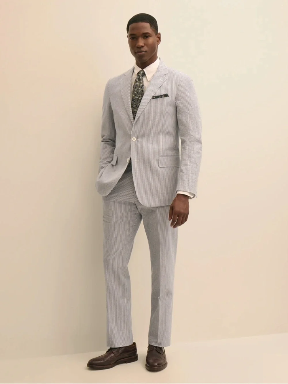Brooks Brothers Classic Fit Cotton Seersucker 1818 Suit Coat